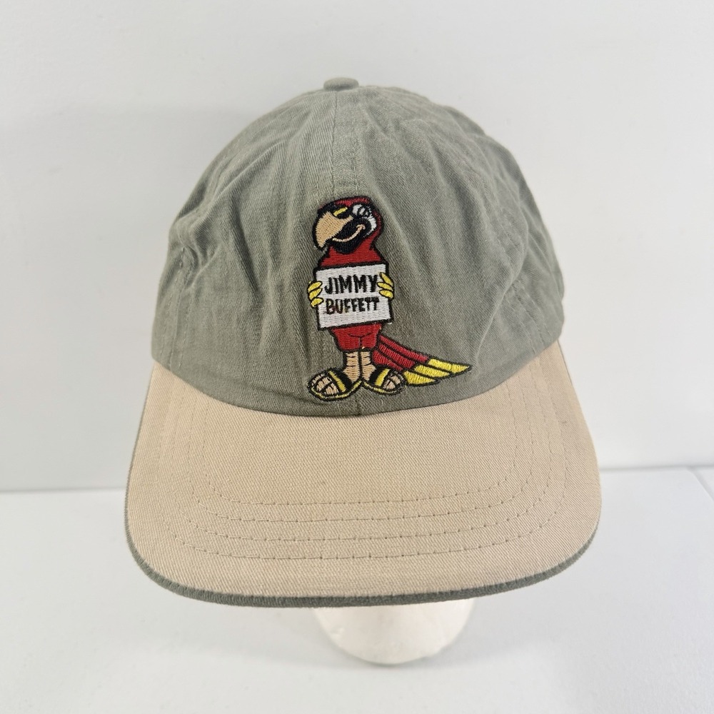 Jimmy Buffett Tuesdays Thursdays Saturdays 2000 Tour Parrot Green Tan Hat Cap